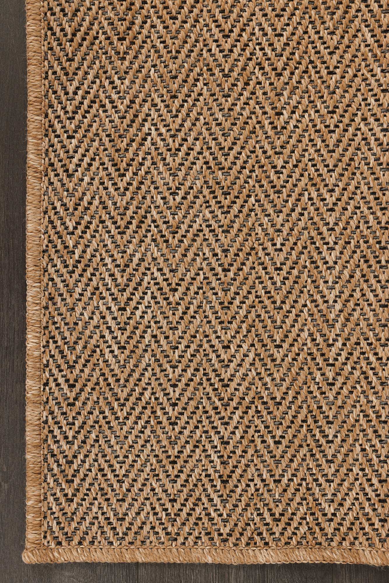 Kahve ve Siyah Balıksırtı Sisal Halı - FM03BL