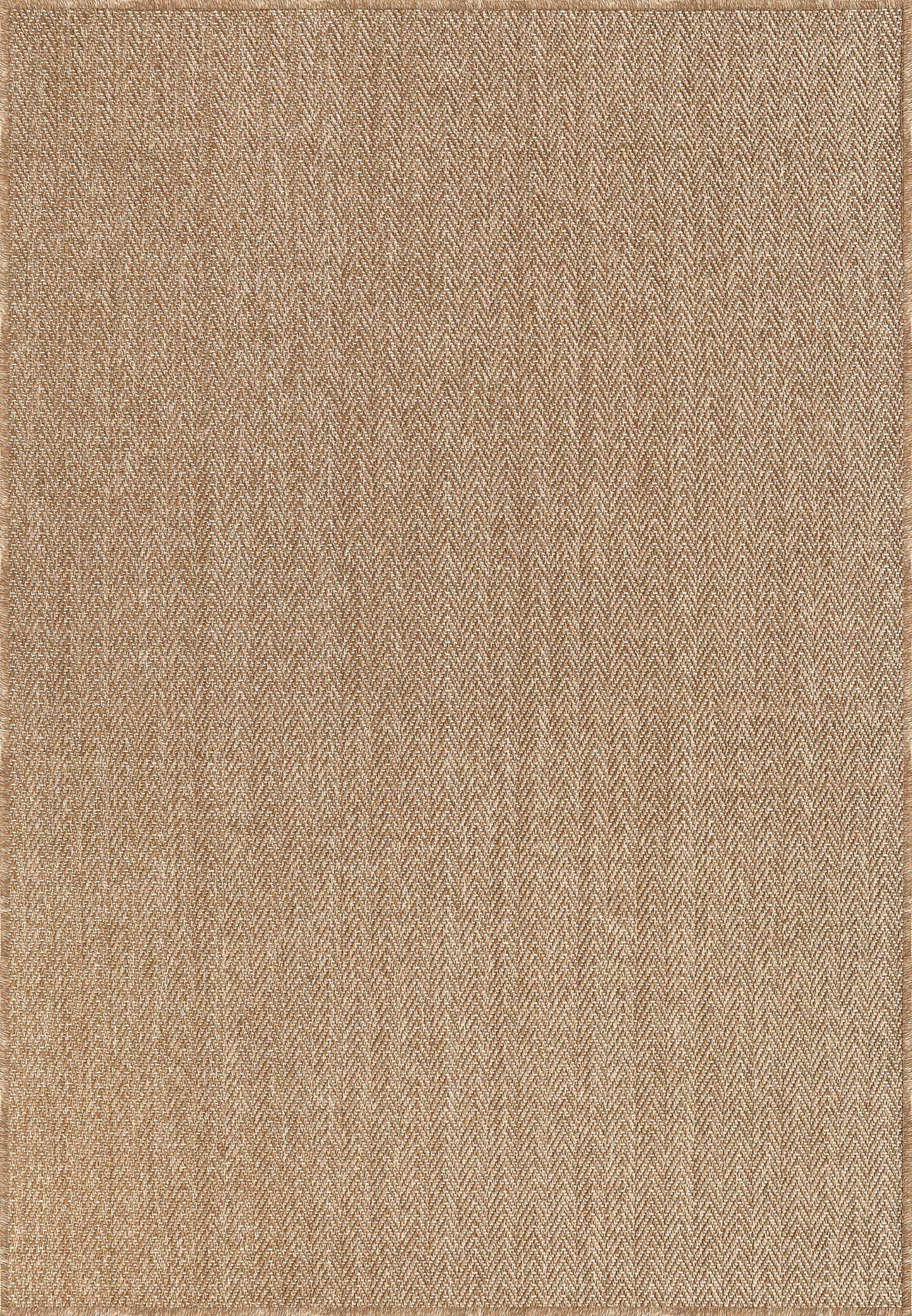 Kahve ve Beyaz Küçük Zikzak Sisal Halı - FM03W