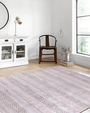 Pastel Pembe Gri Desenli Vintage Halı