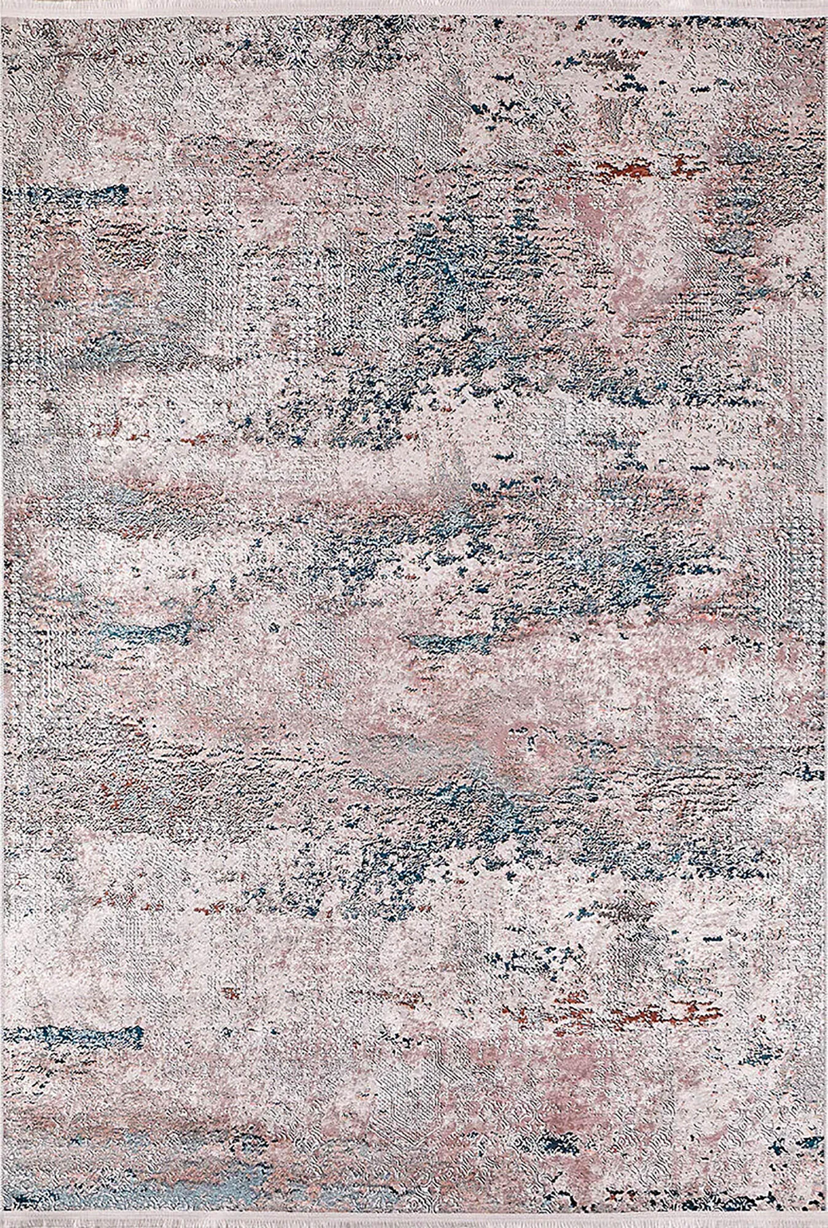 Pastel Pembe, Mavi ve Krem Modern Soyut Halı