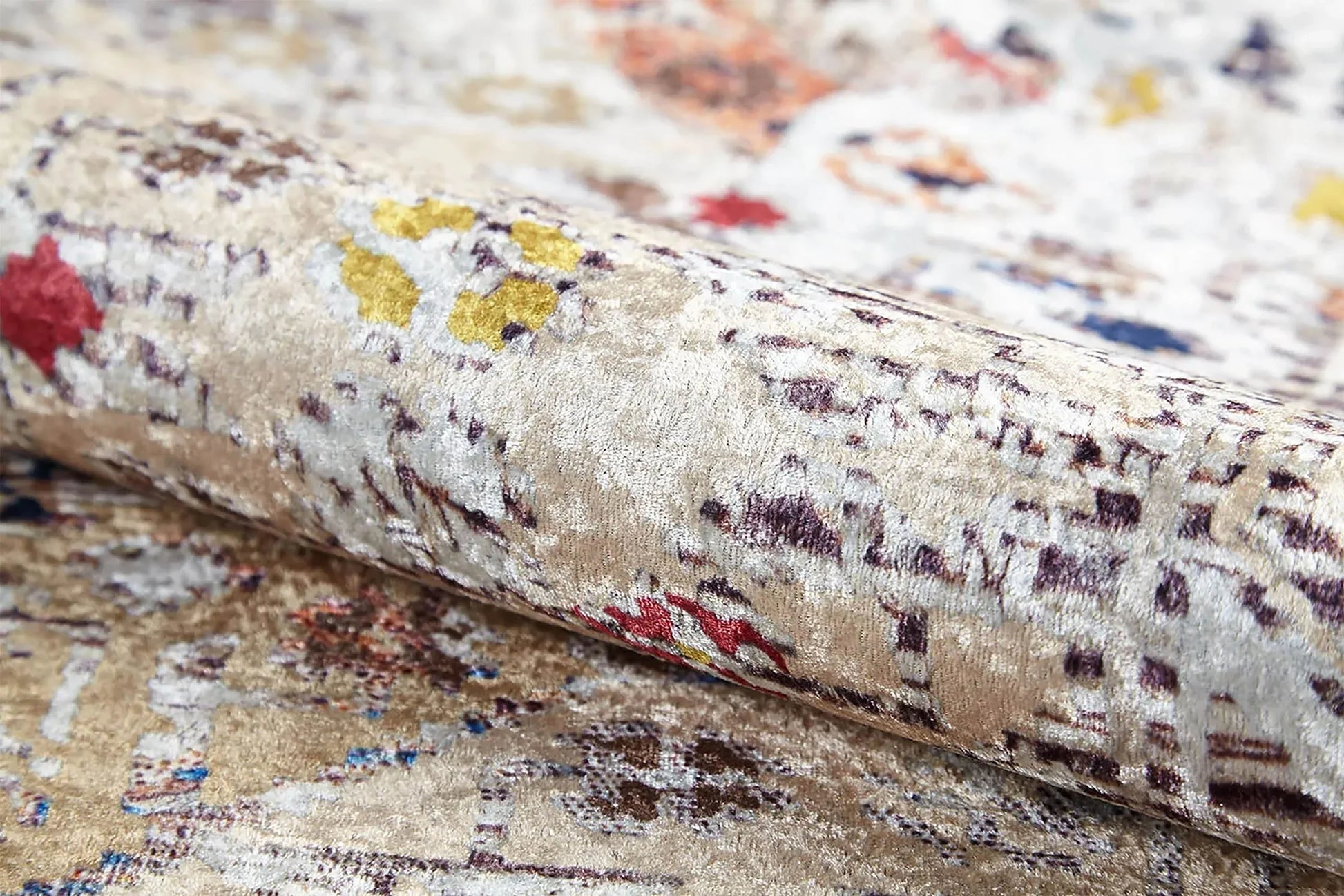 Pembe Bej Bohem Modern Kilim Halı