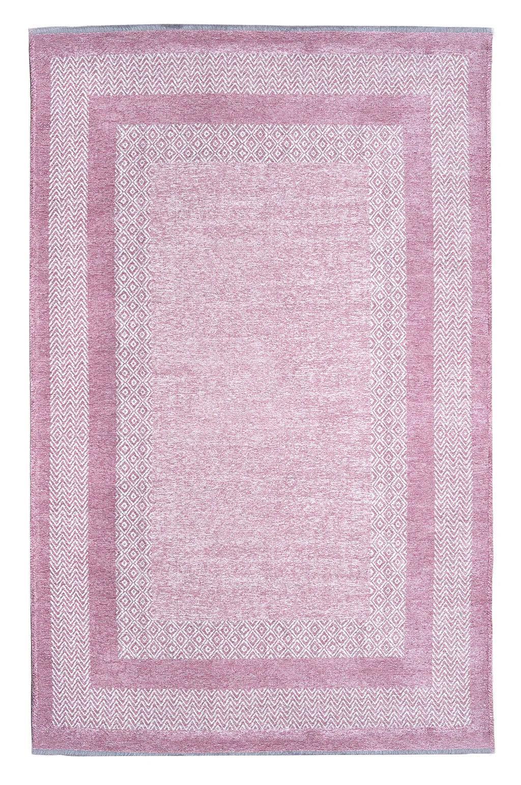 Pembe Modern Yıkanabilir Antibakteriyel Salon Halısı