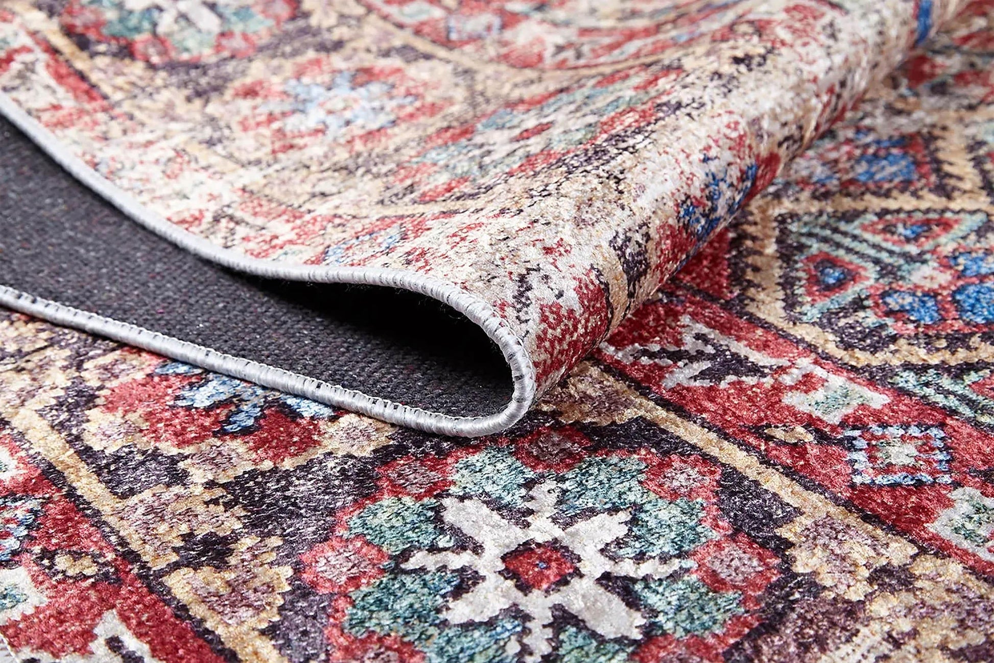 Petek Desenli Kırmızı Modern Halı