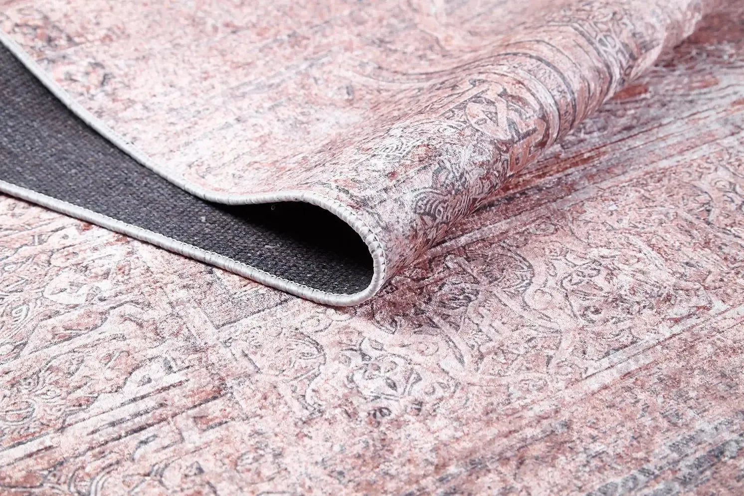 Pudra Pembesi Oval Motifli Modern Halı
