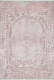 Pudra Pembesi Oval Motifli Modern Halı