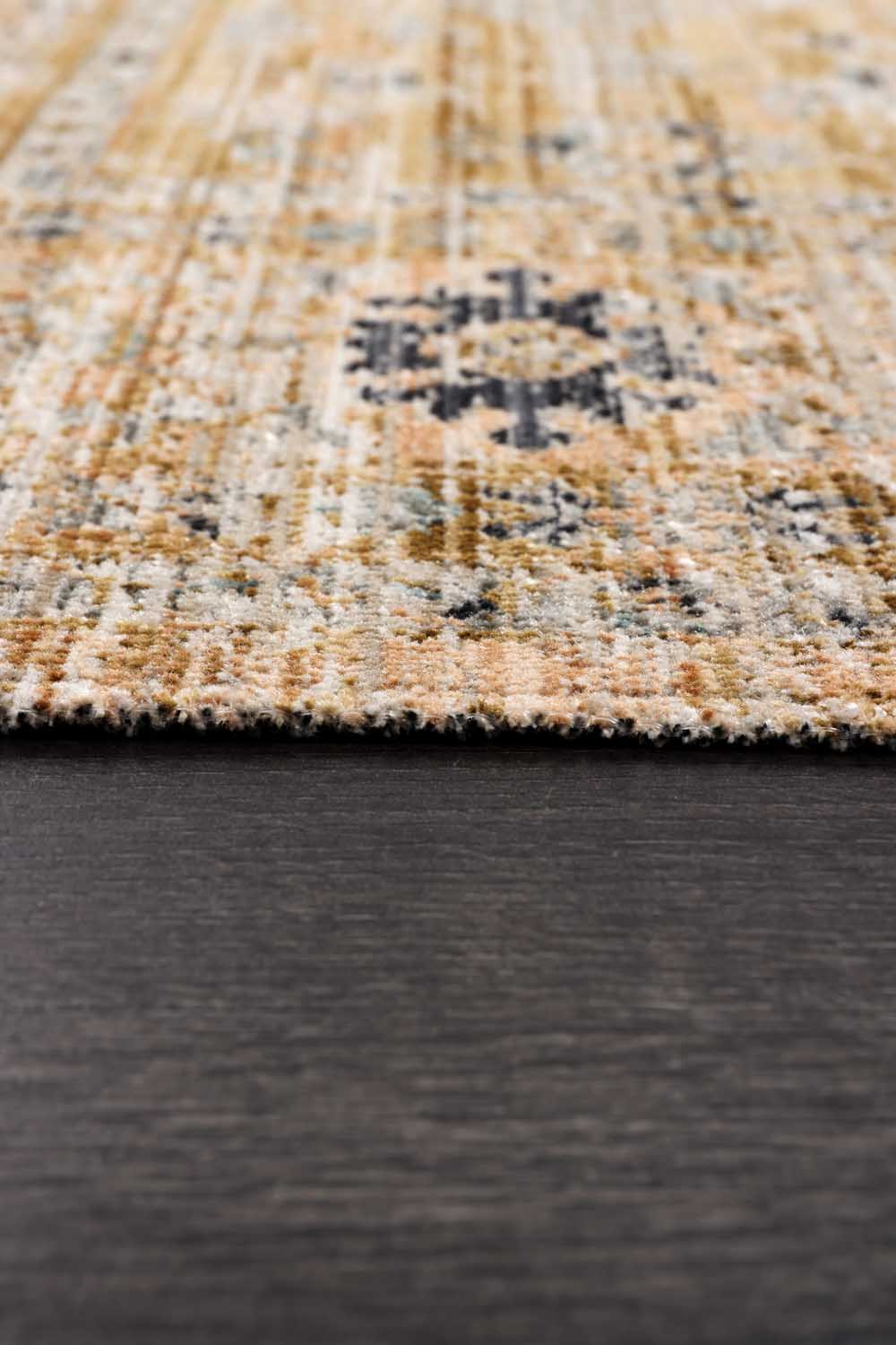 Karamel Turuncu Eskitme Desenli Modern Halı - FMRT05