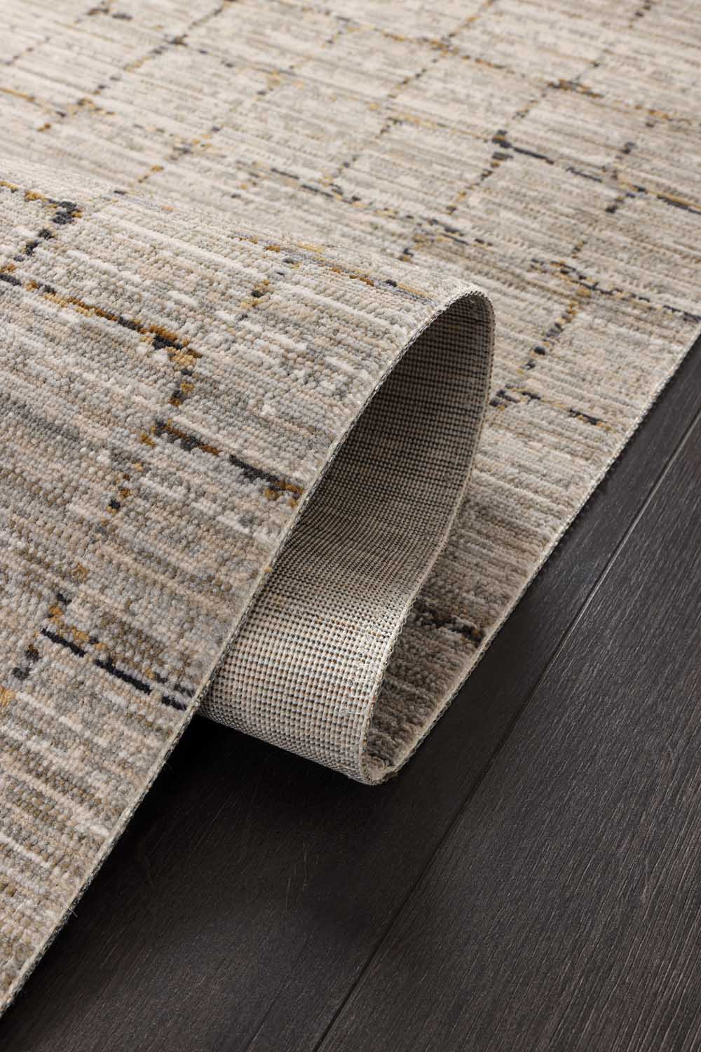 Vizon Gri Geometrik Modern Halı - FMRT07