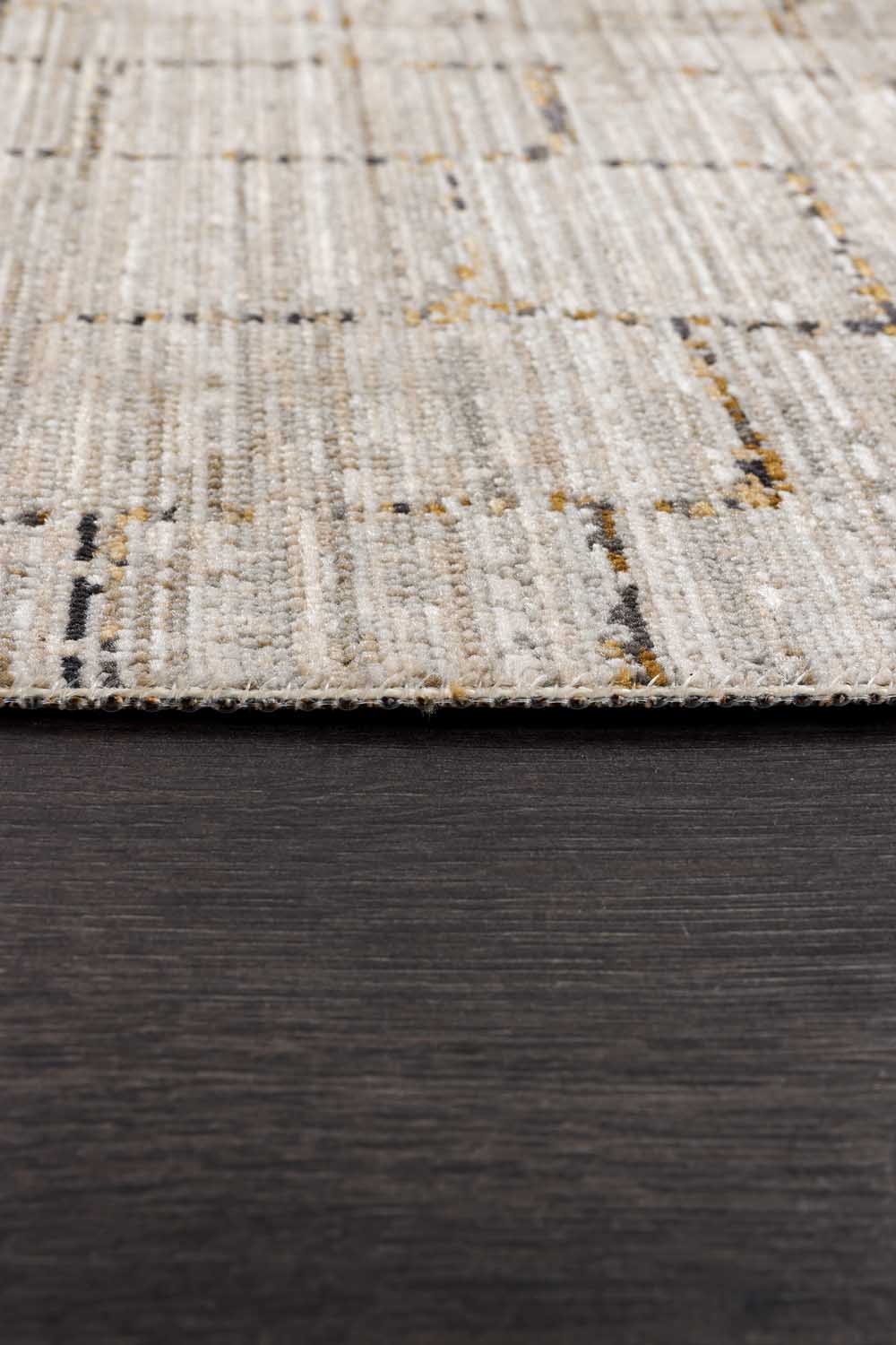 Vizon Gri Geometrik Modern Halı - FMRT07