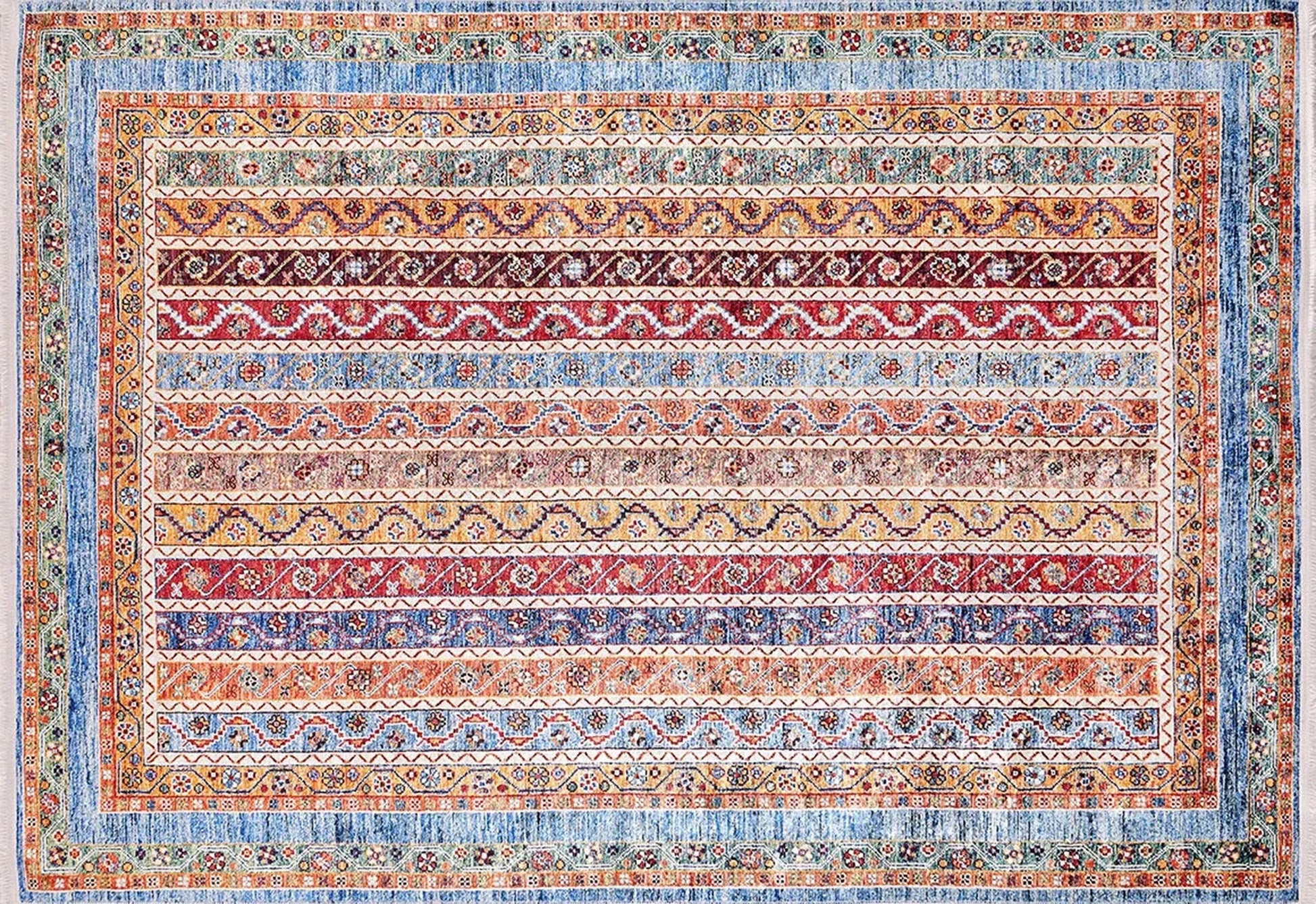 Renkli Çizgili Vintage Halı