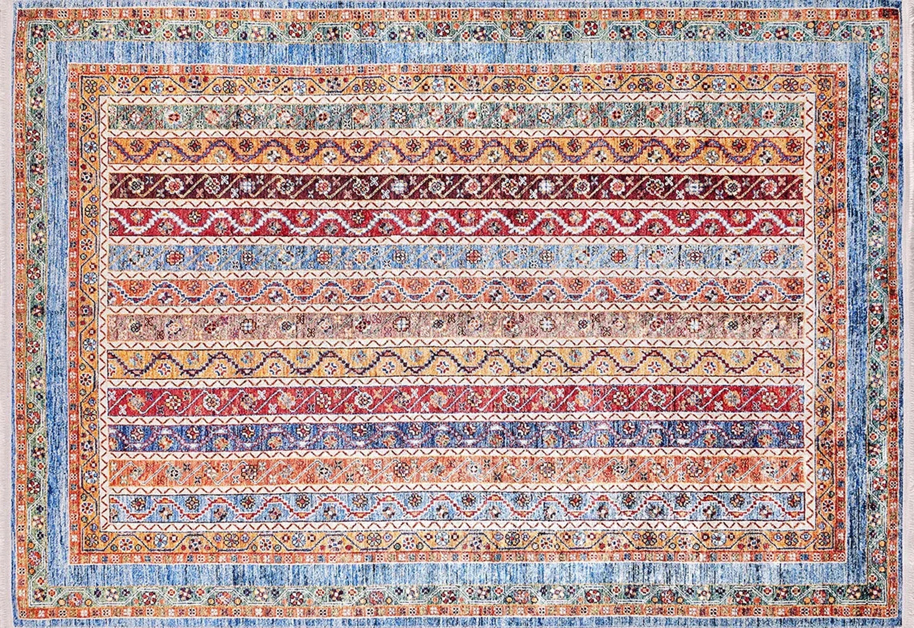Renkli Çizgili Vintage Halı