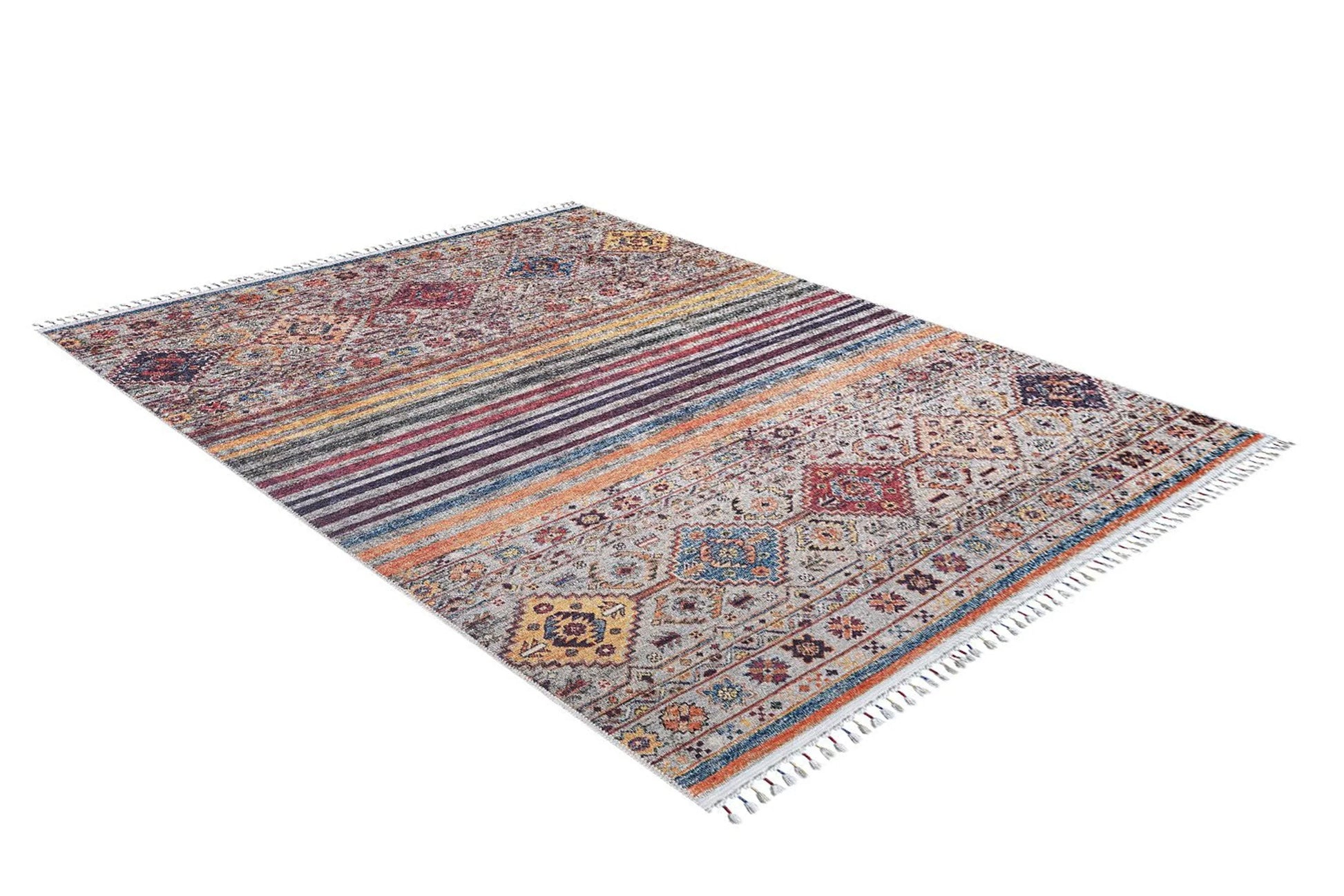 Renkli Geometrik Desenli Kilim Halı