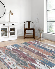 Renkli Geometrik Desenli Pastel Kilim Halı