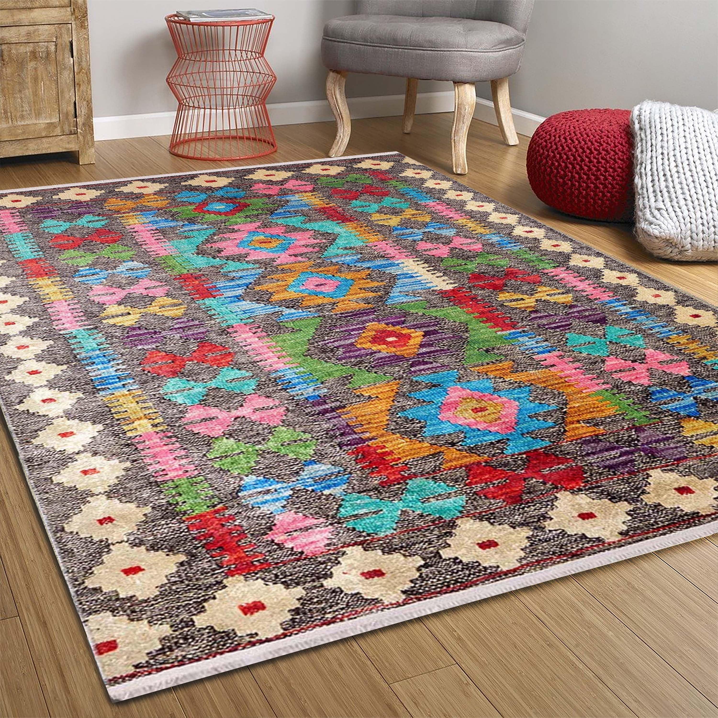 Renkli Vintage Kilim Halısı