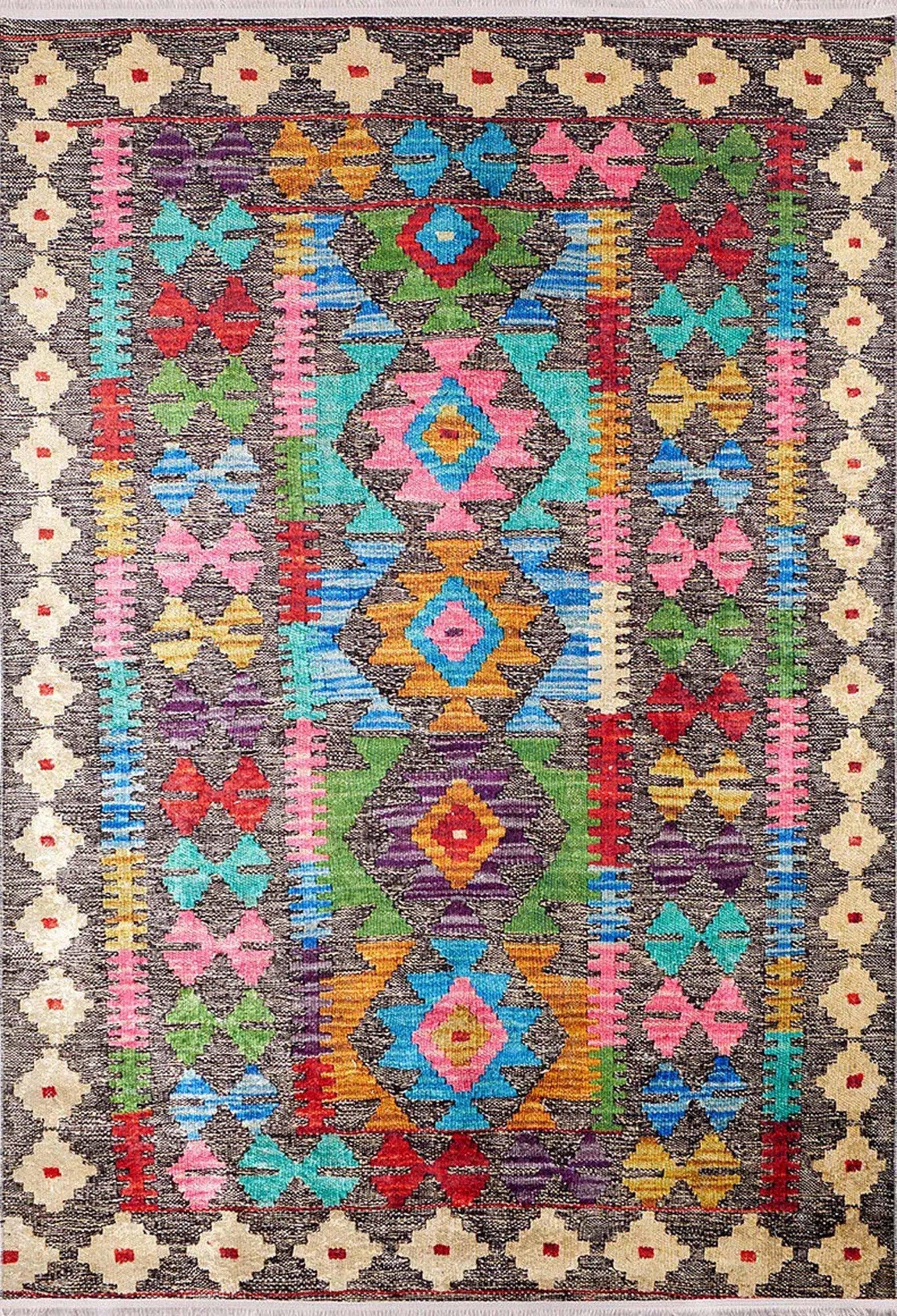 Renkli Vintage Kilim Halısı