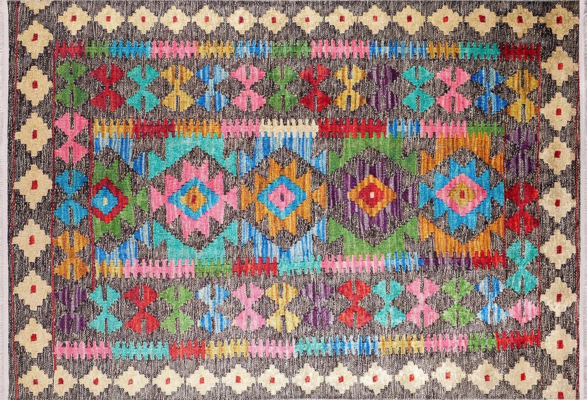 Renkli Vintage Kilim Halısı