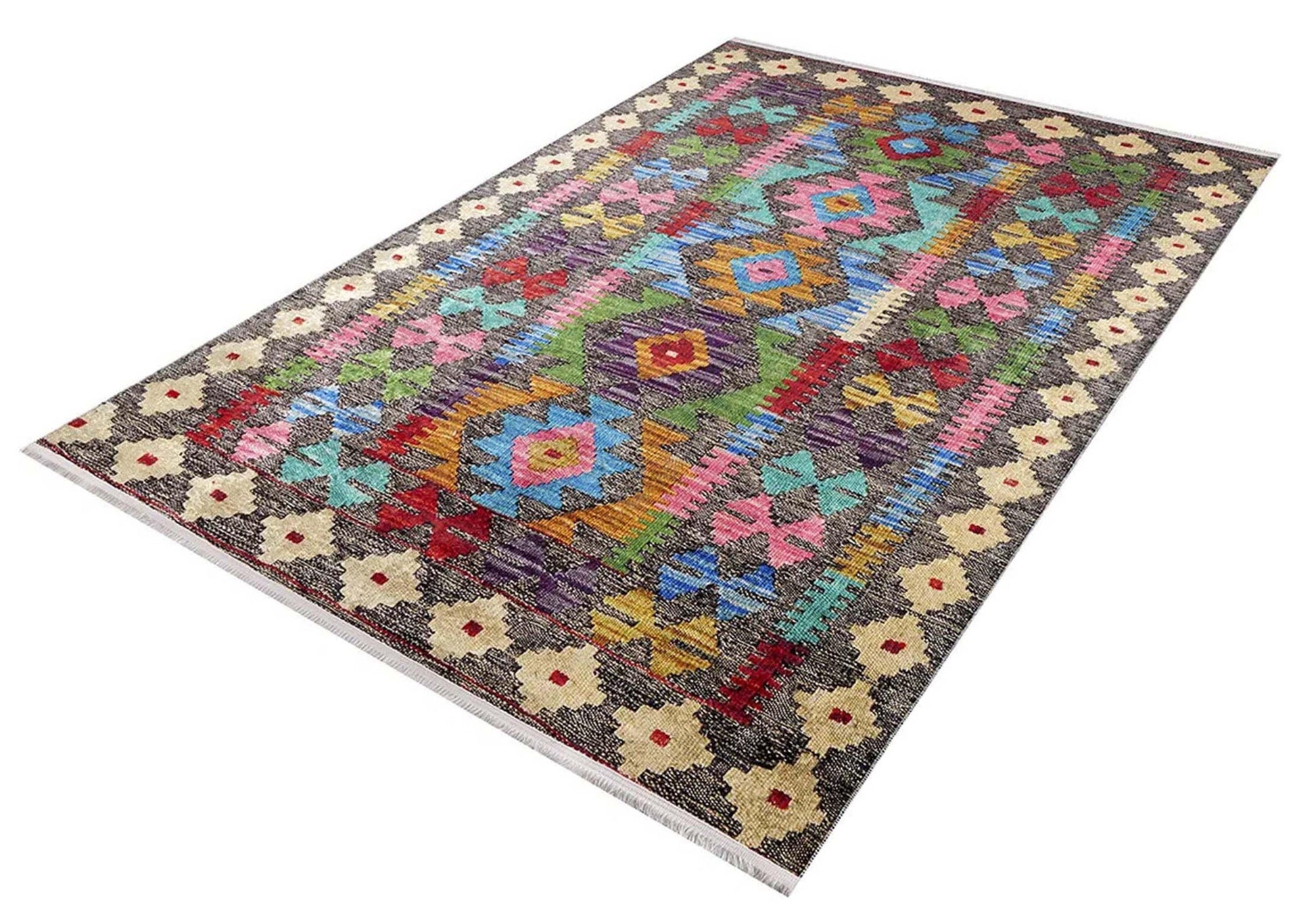 Renkli Vintage Kilim Halısı
