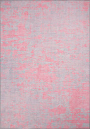 Pembe ve Gri Soyut Desenli Modern Halı