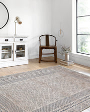 Sade Bej Geometrik Modern Halı