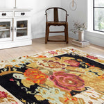 Soho Karabakh Floral Bohemian Decorative Yellow Rug - SH323S
