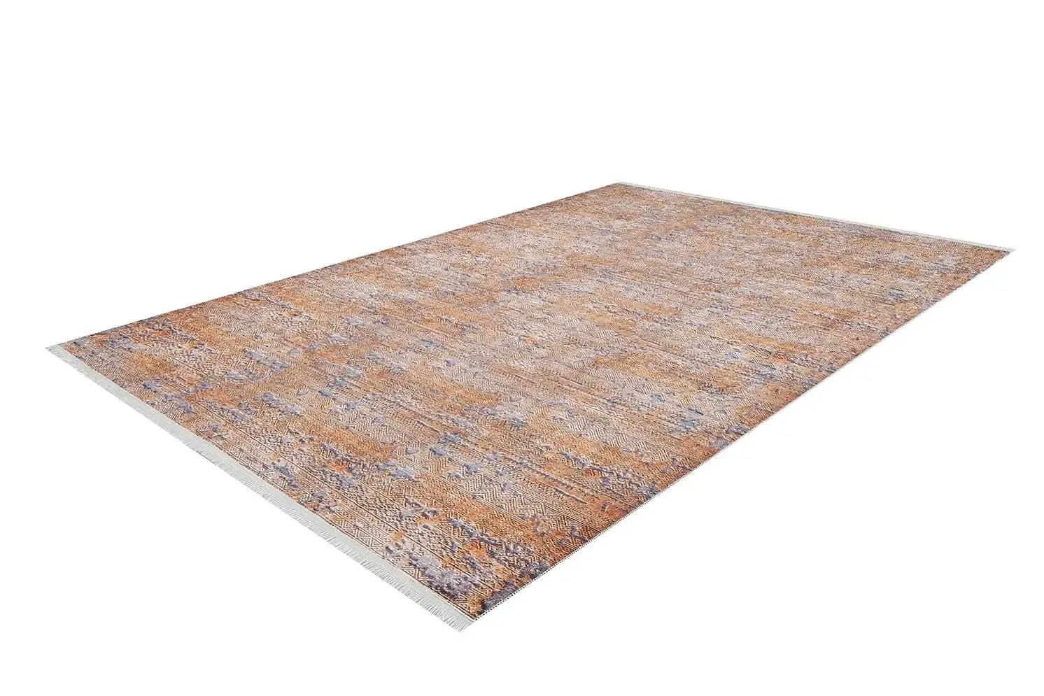 Toprak Turuncu Mavi Modern Halı