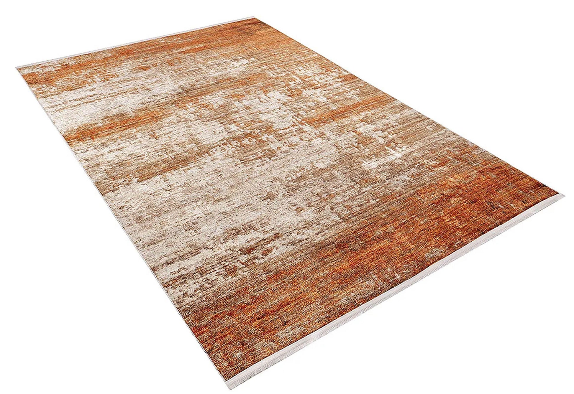 Turuncu Bej Modern Halı
