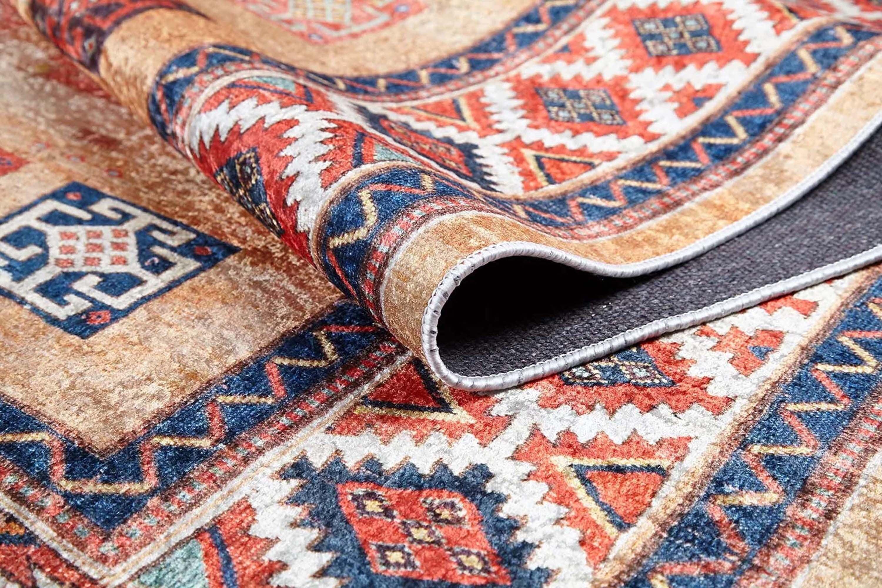 Turuncu Renkli Vintage Halı