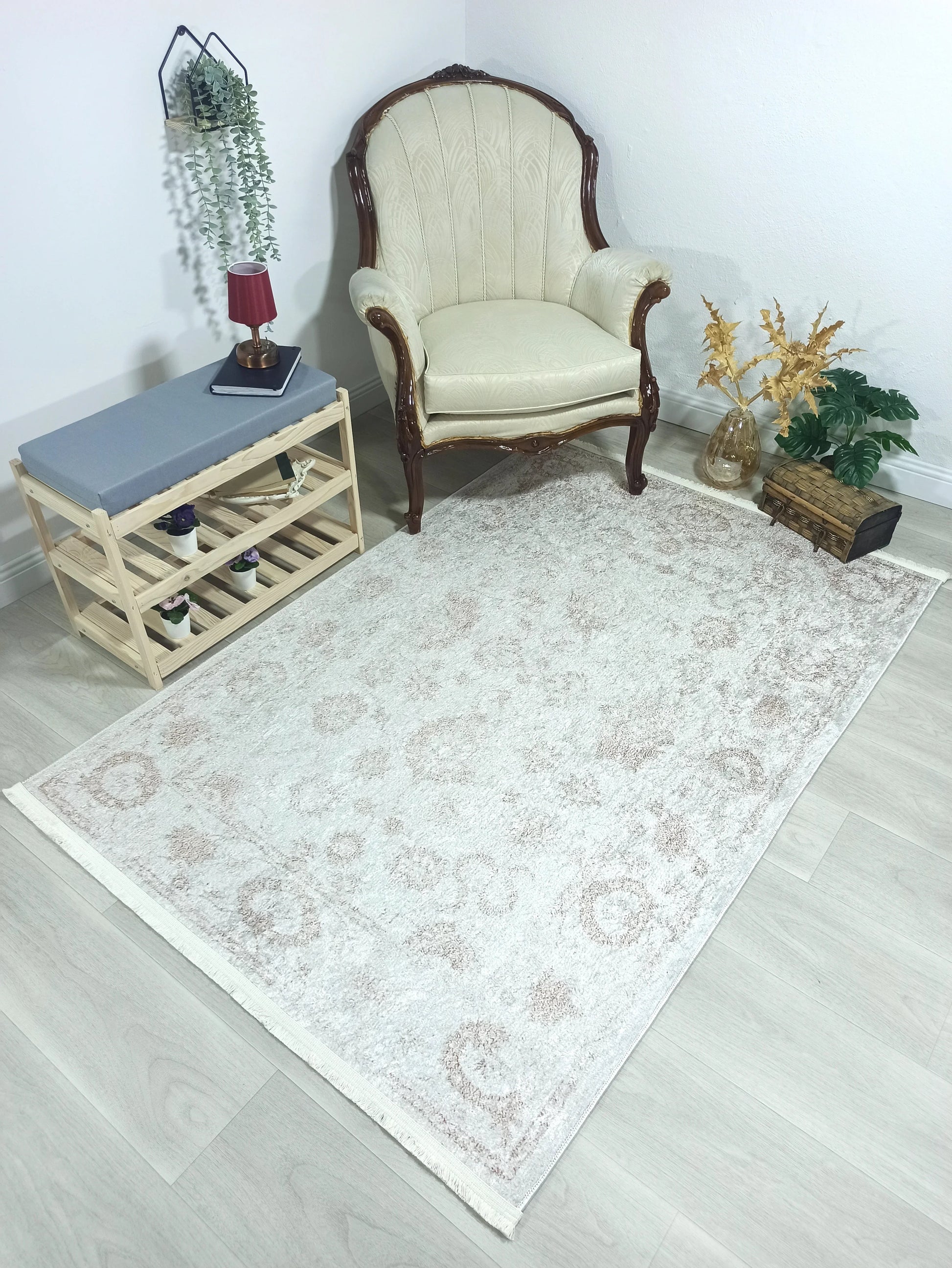 Uşak Gri Bej Vintage Halı