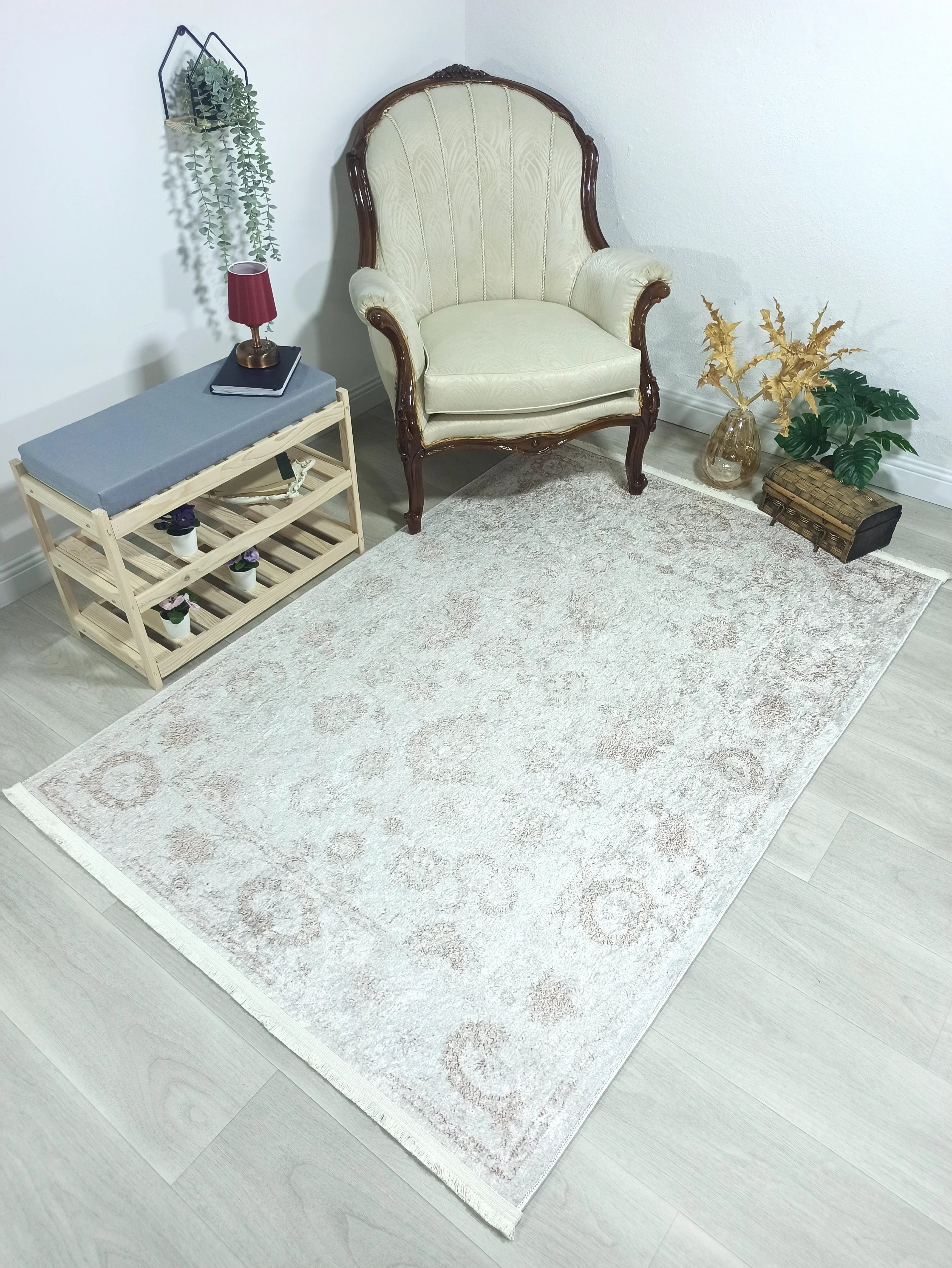 Uşak Gri Bej Vintage Halı