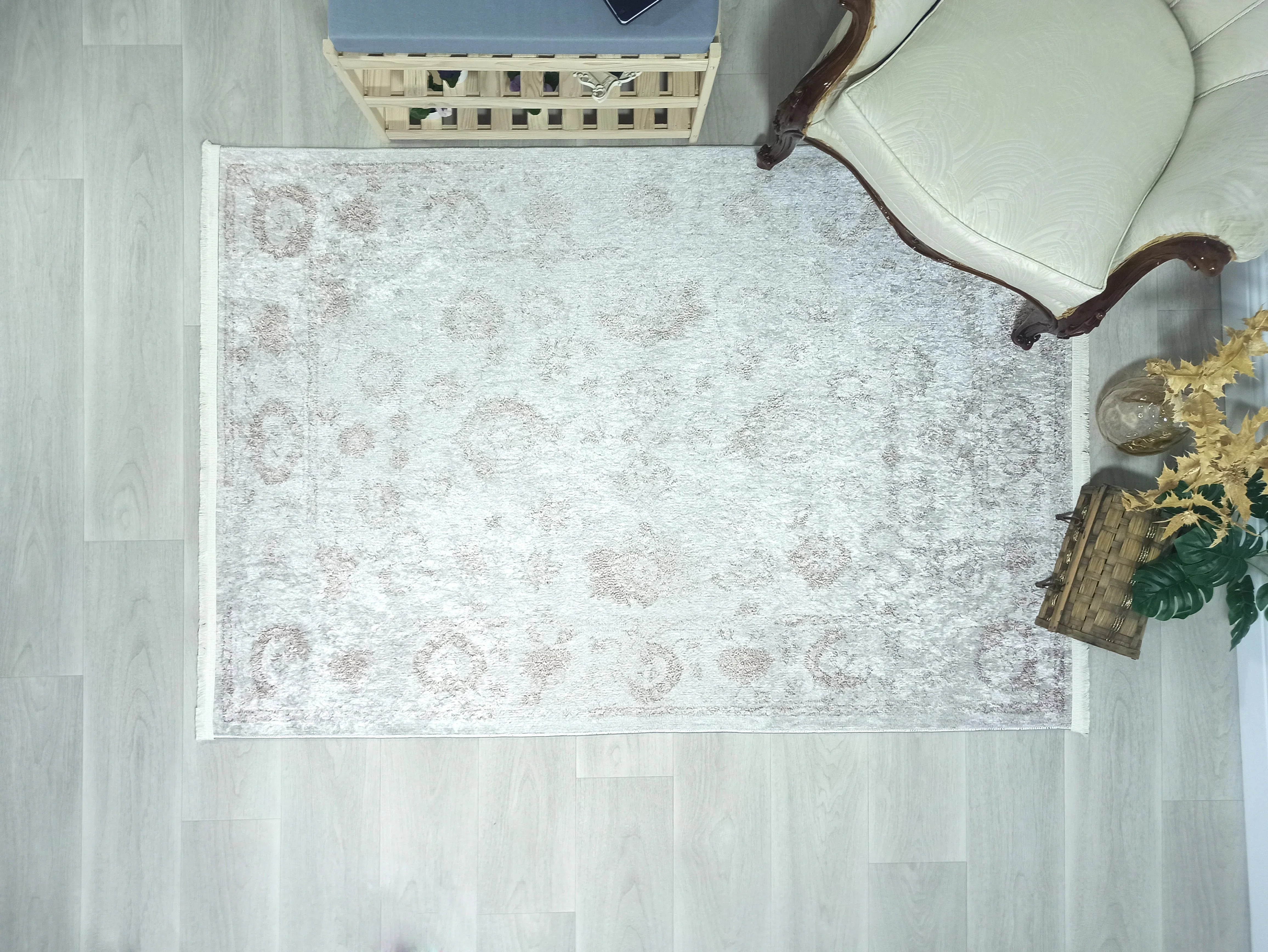 Uşak Gri Bej Vintage Halı
