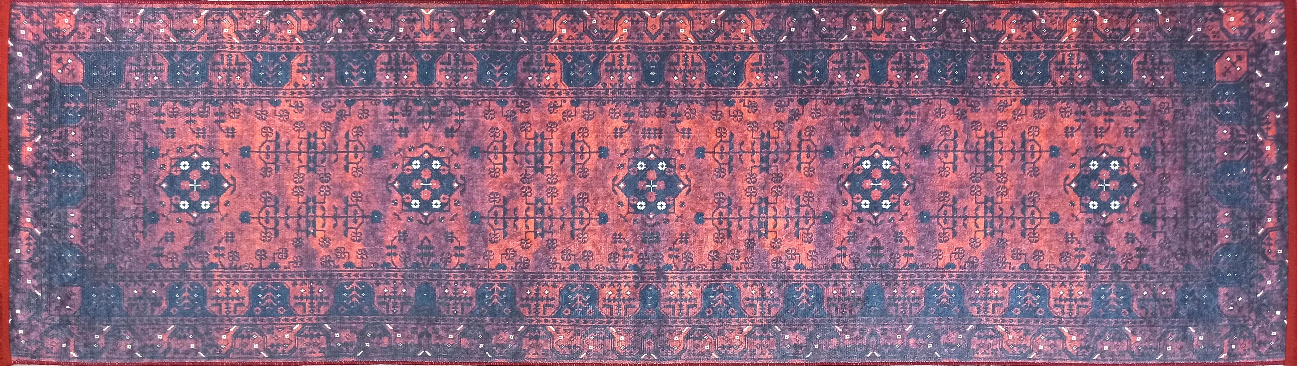 Uşak Kırmızı Lacivert Yazlık Halı