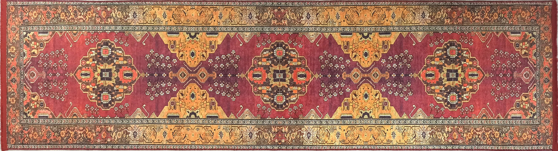 Uşak Koyu Kırmızı Bej Kilim Halı