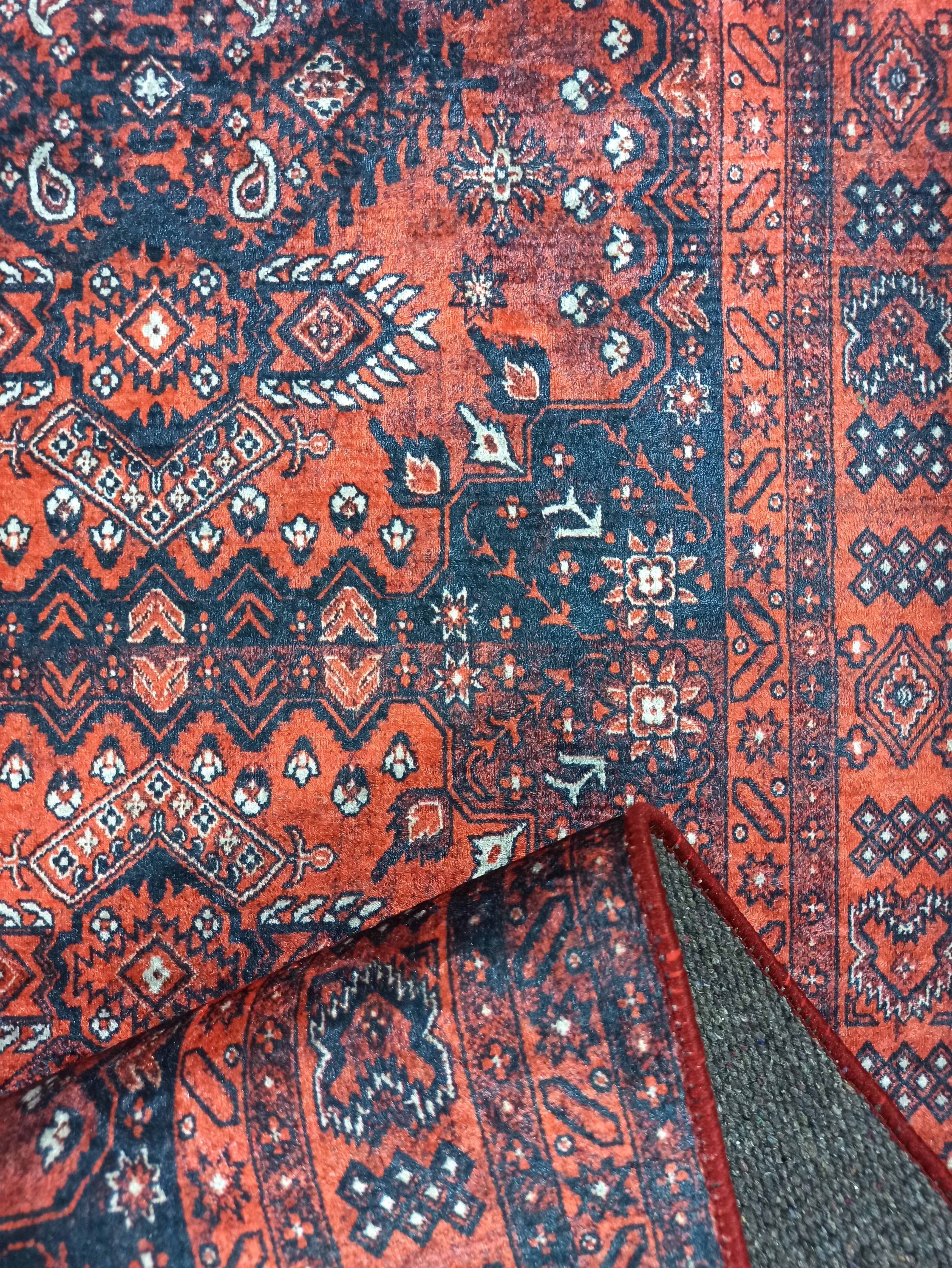 Uşak Madalyon Bordo Kızıl Halı