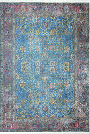 Uşak Mavi Kırmızı Vintage Kilim Halı