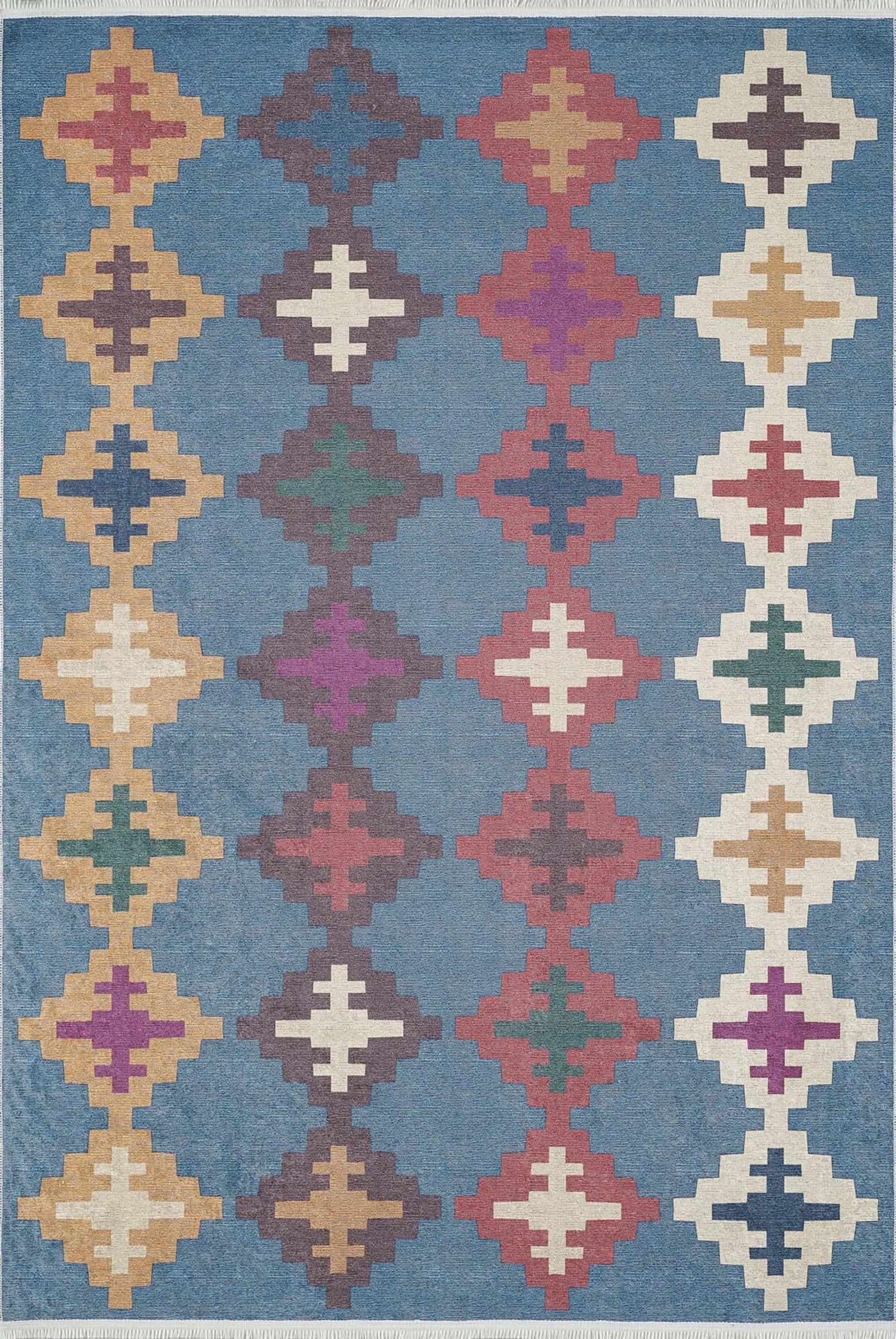 Vintage Mavi Kilim Halı