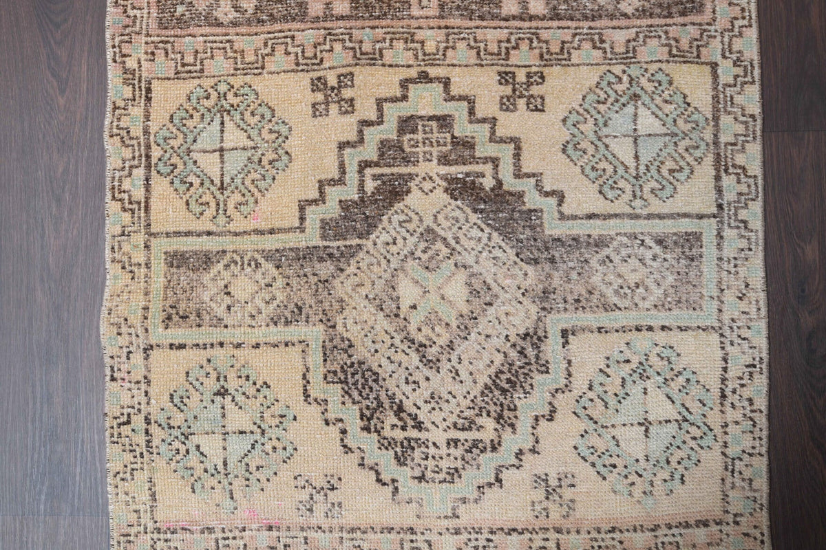 El yapımı vintage yolluk 81x338 cm oryantal desenli yün - mekan görünümü
