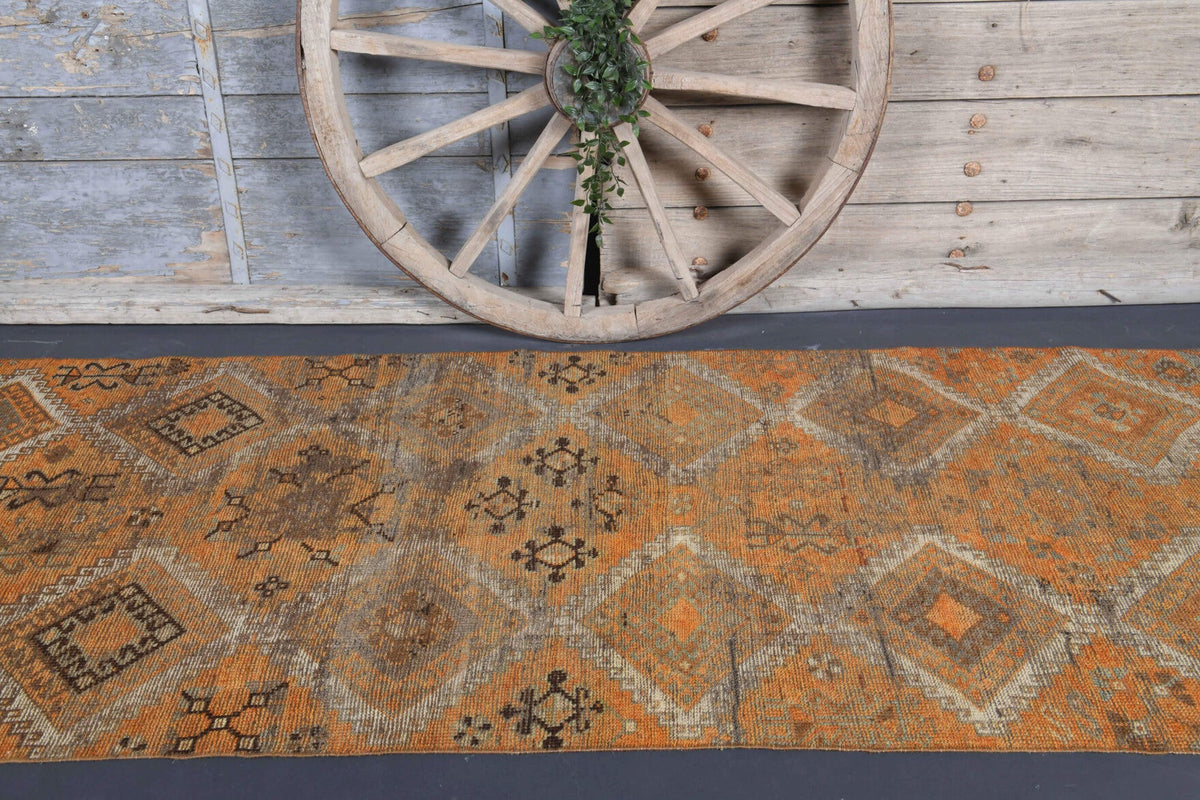 Tribal Antique Anatolian Hallway Runner Rug