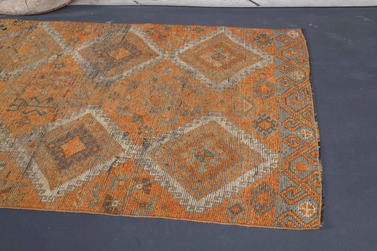 Tribal Antique Anatolian Hallway Runner Rug