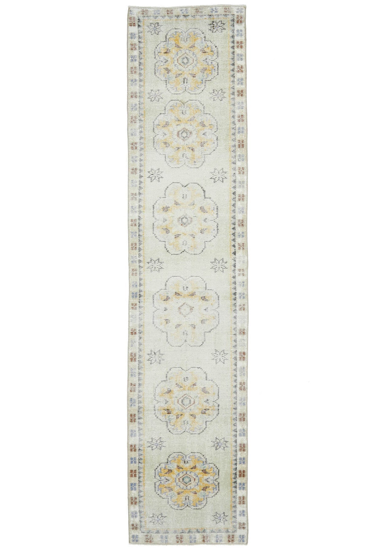 El yapımı vintage yolluk 71x338 cm oryantal desenli yün - farklı açıdan görünüm