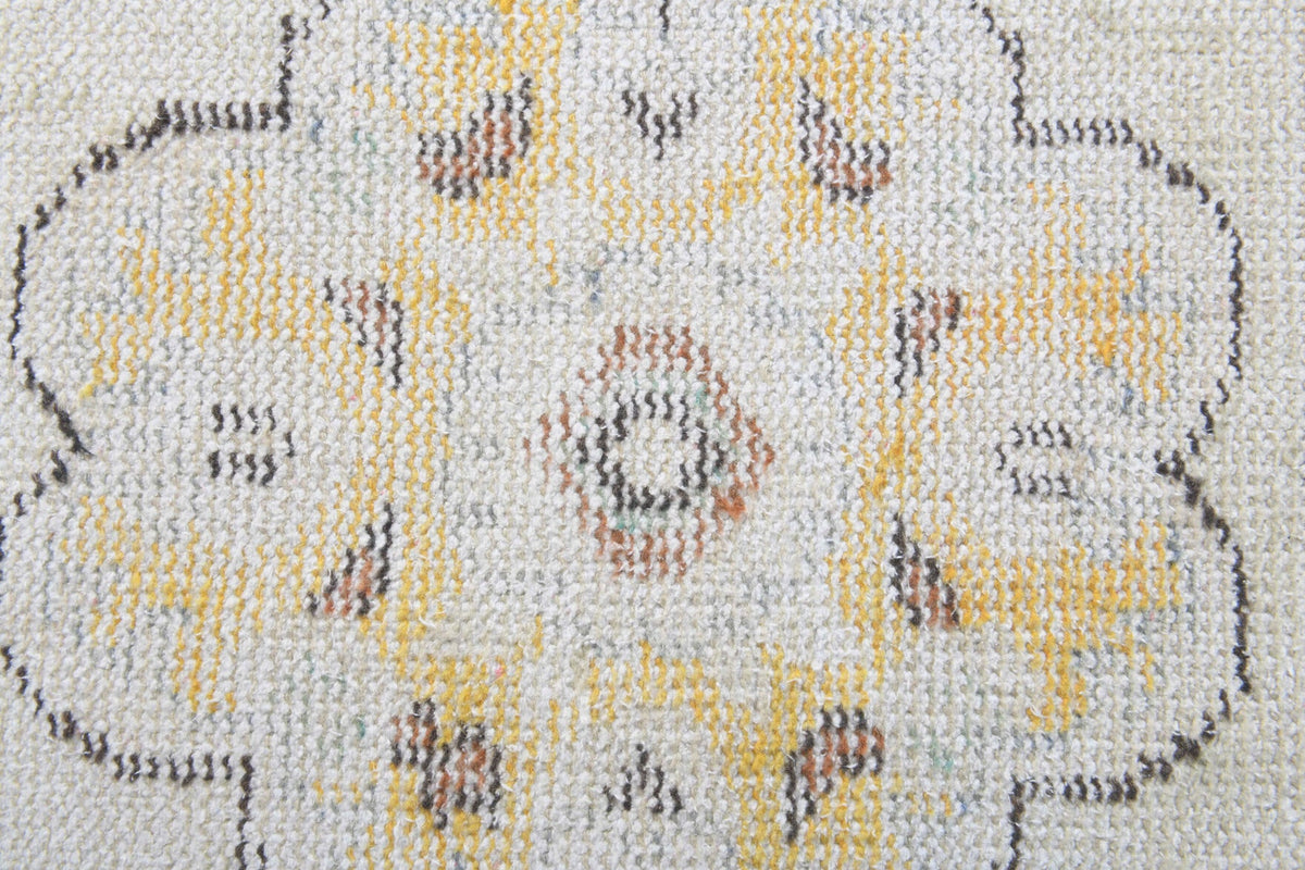 El yapımı vintage yolluk 71x338 cm oryantal desenli yün - üstten görünüm