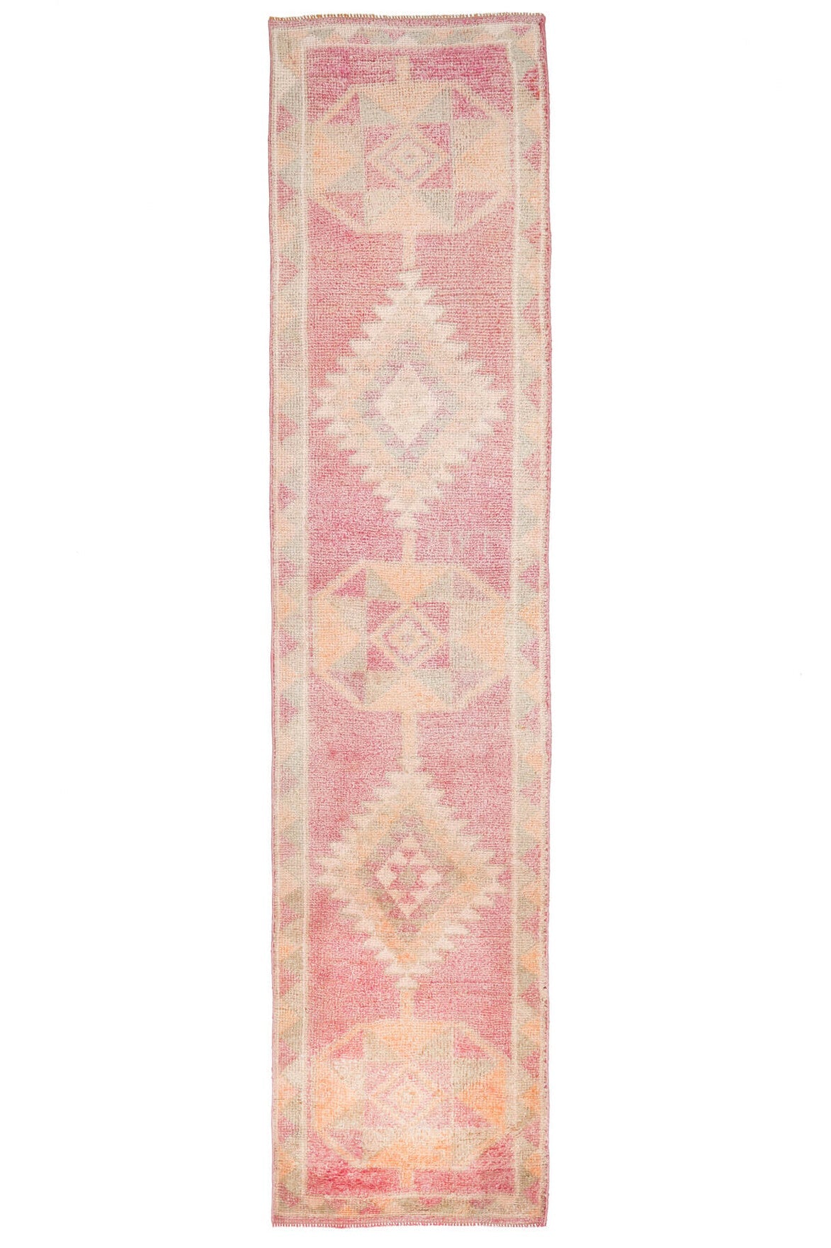 Antique Hand-Knotted Anatolian Runner Rug