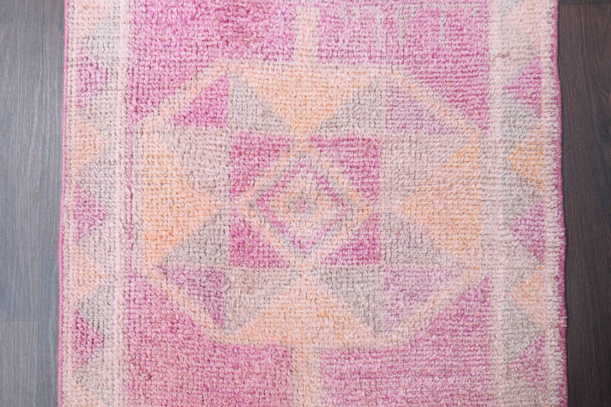 El yapımı vintage yolluk 61x366 cm oryantal desenli yün - mekan görünümü
