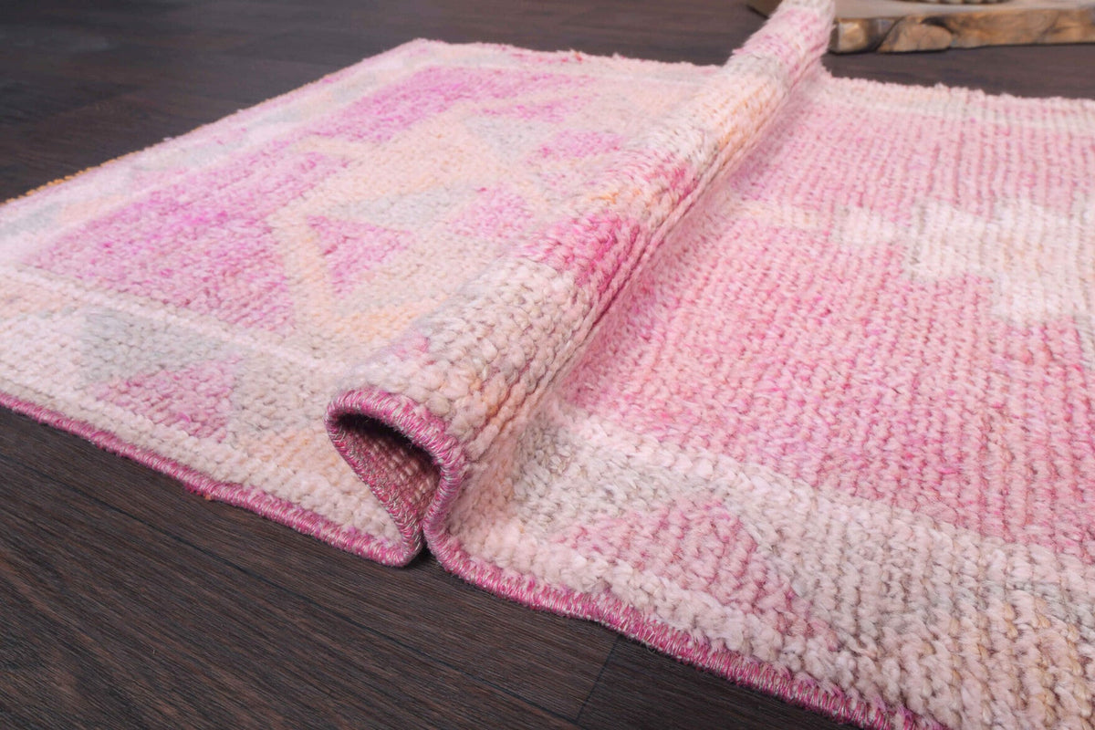El yapımı vintage yolluk 61x366 cm oryantal desenli yün - farklı açıdan görünüm