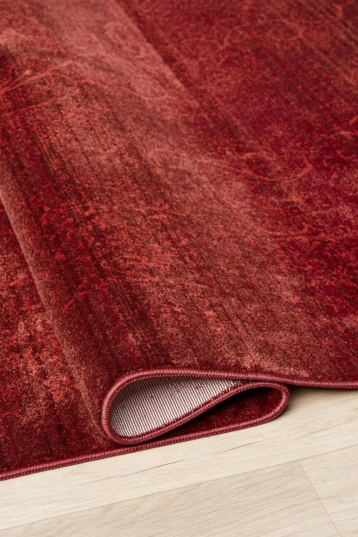 Bordo Klasik Eskitme Vintage Desenli Halı - 0261BA