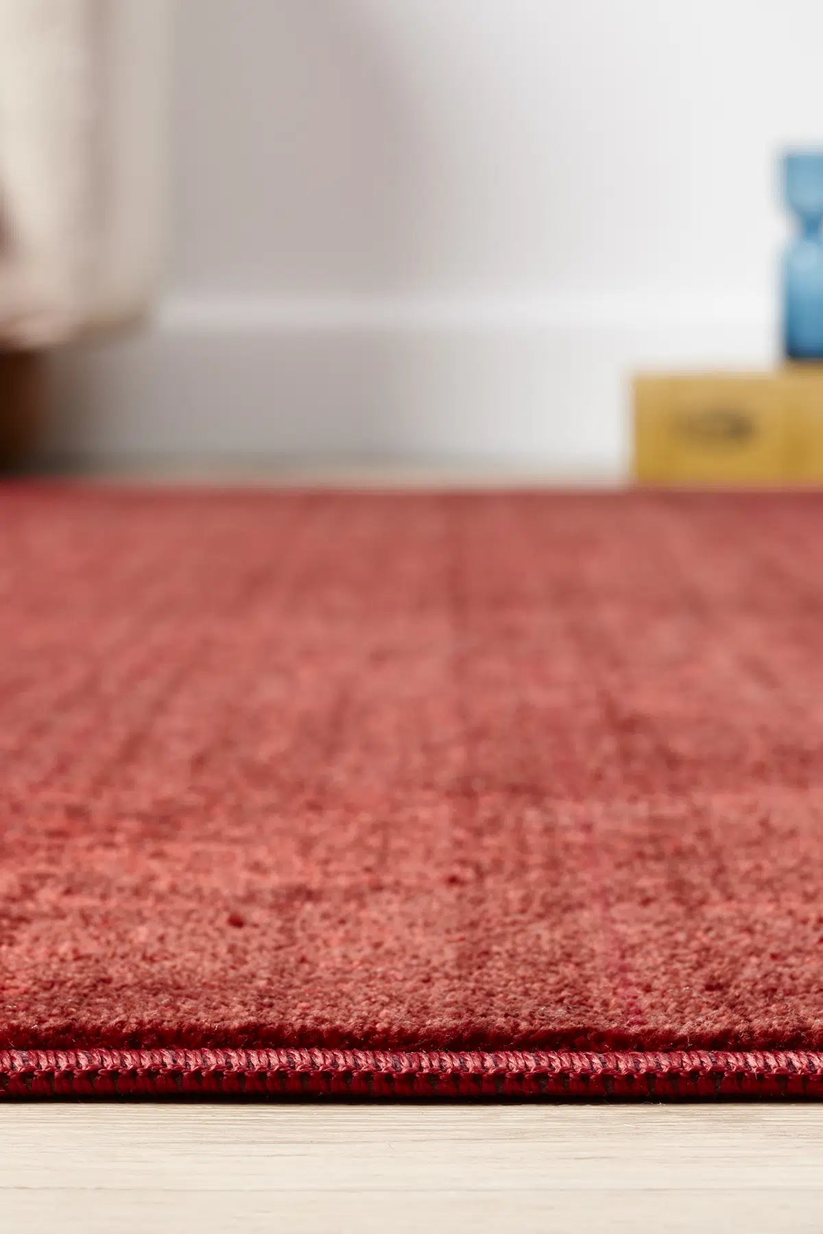 Bordo Klasik Eskitme Vintage Desenli Halı - 0261BA