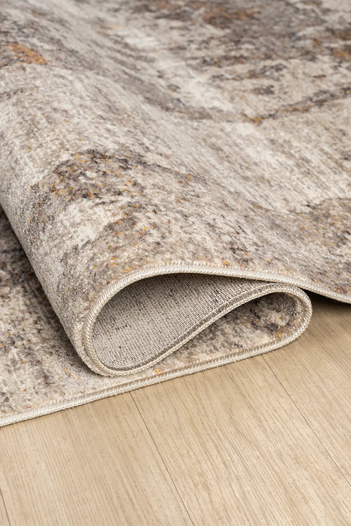 Gri Klasik Eskitme Vintage Desenli Halı - 0251GA