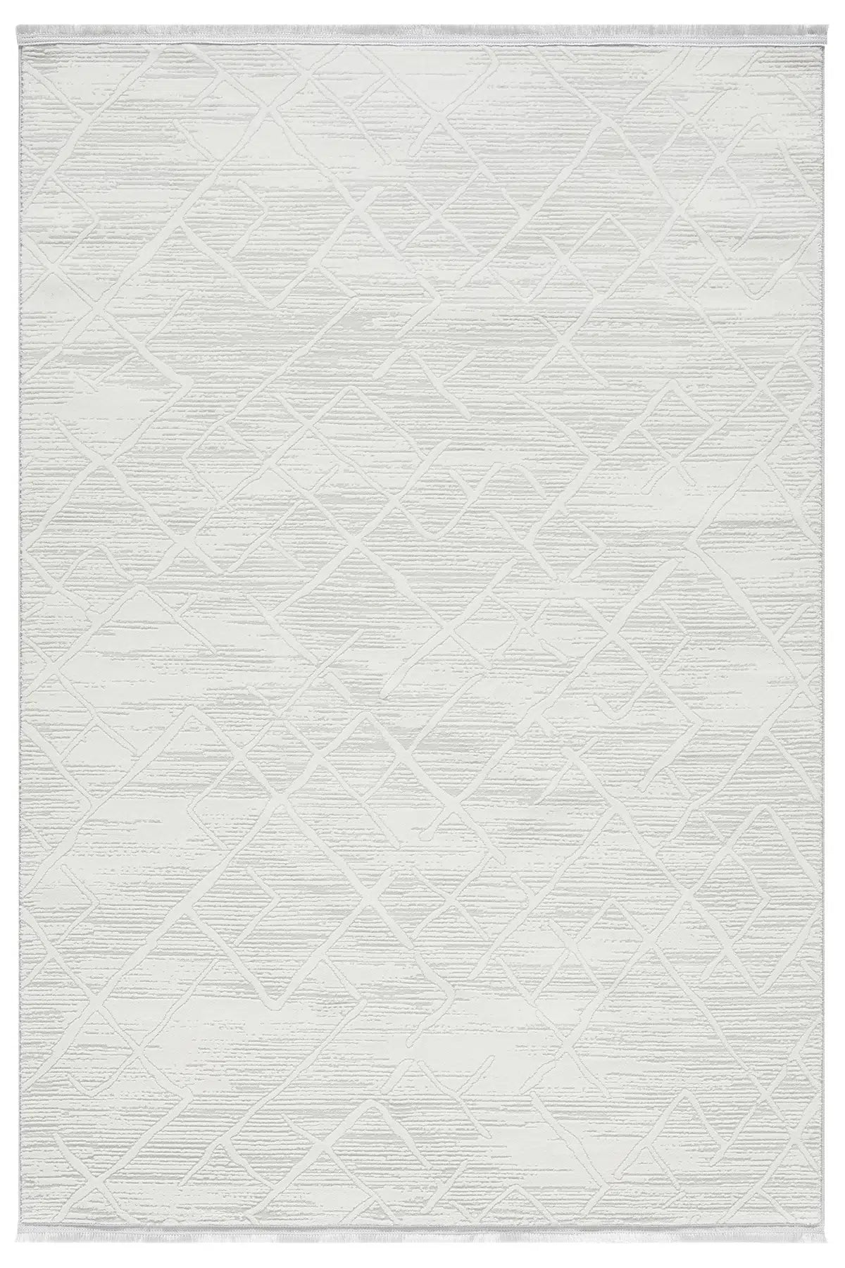 Gri Geometrik Çizgili İskandinav Modern Halı - 522GA