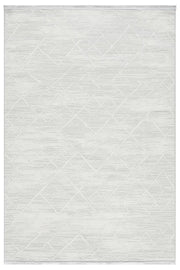 Gri Geometrik Çizgili İskandinav Modern Halı - 522GA