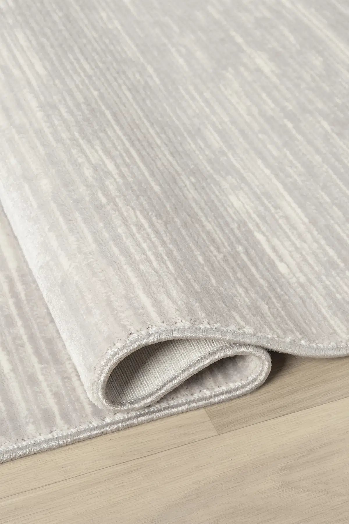 Gri Geometrik Çizgili İskandinav Modern Halı - 528GA