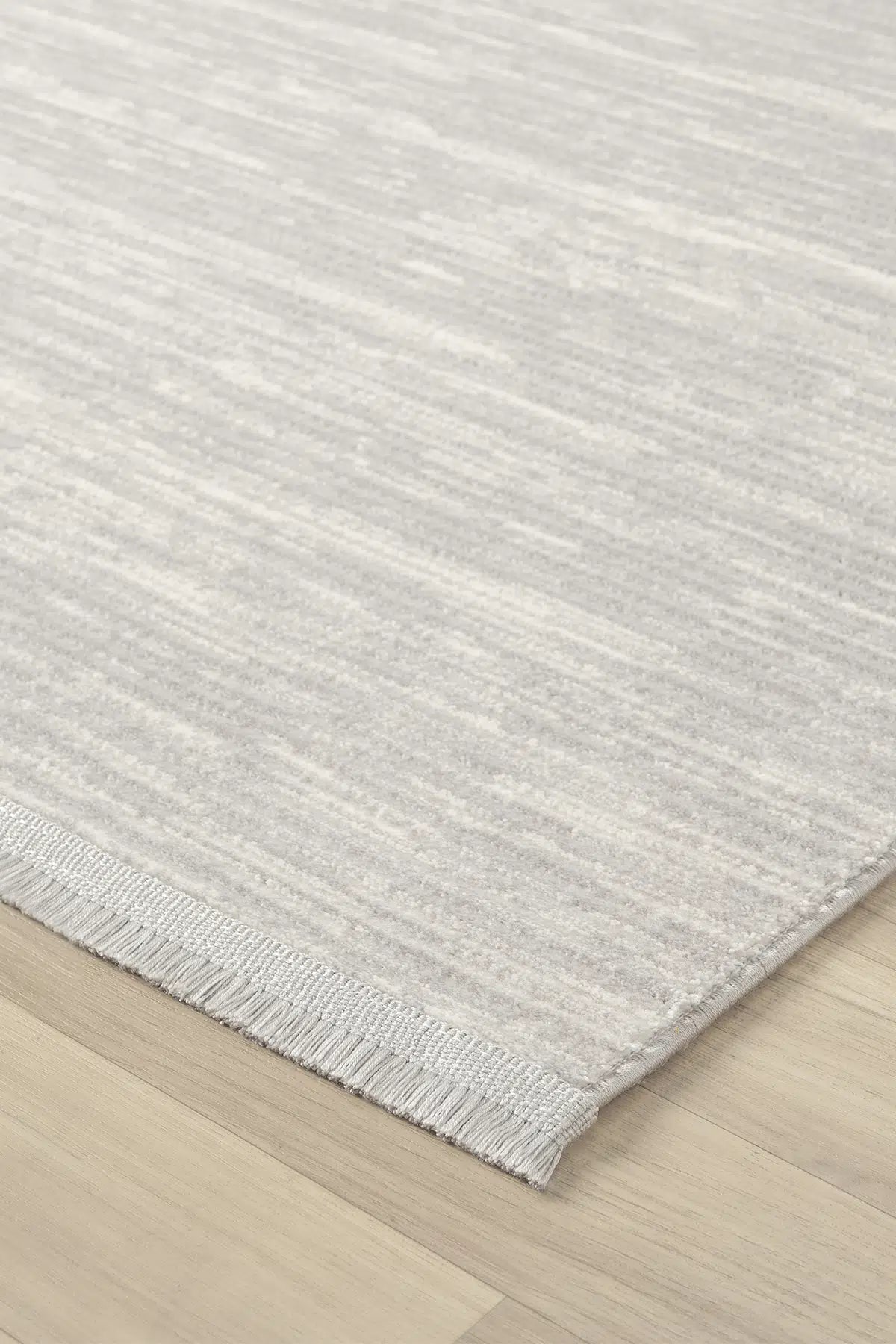 Gri Geometrik Çizgili İskandinav Modern Halı - 528GA