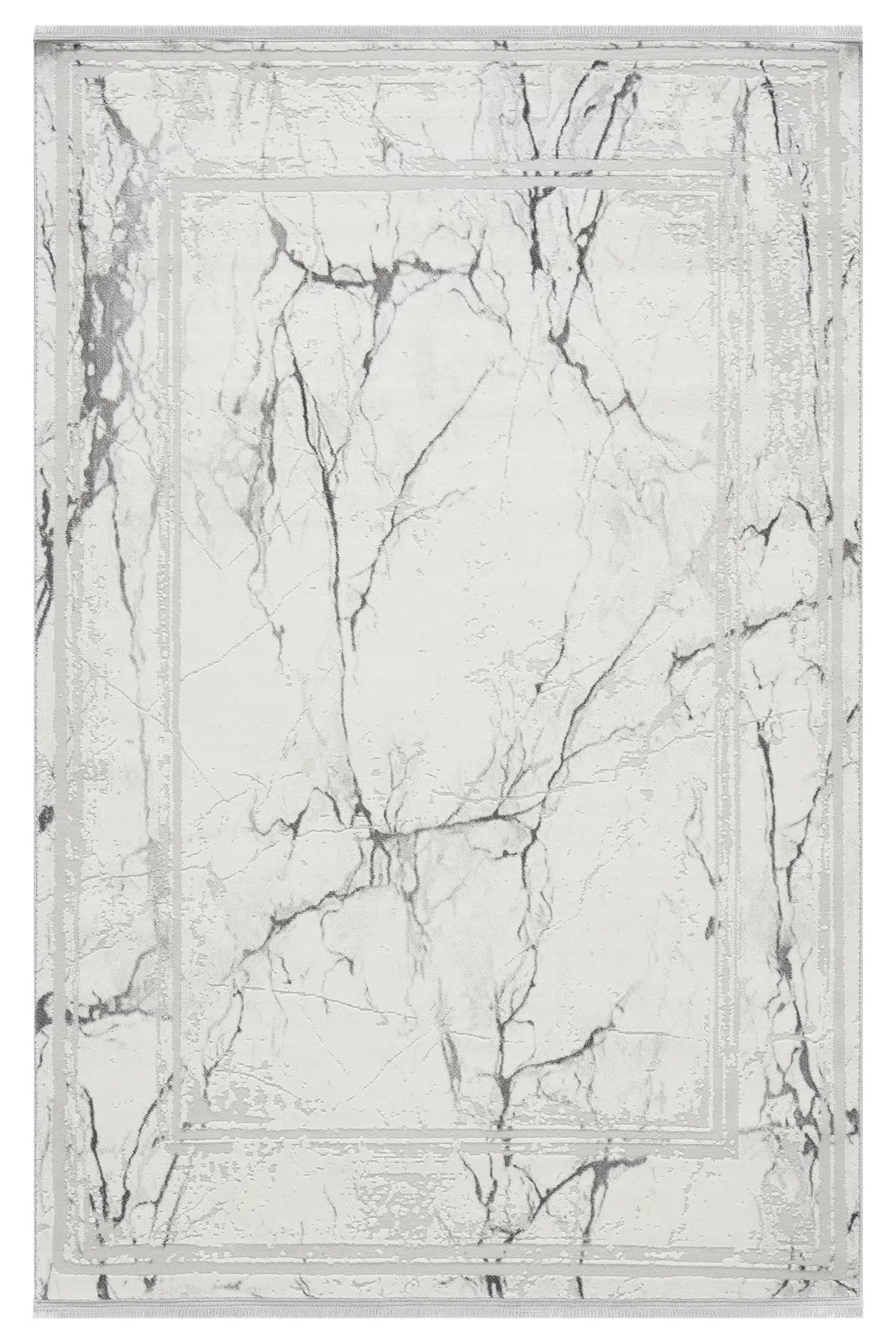 Gri Geometrik Çizgili İskandinav Modern Halı - 529GA